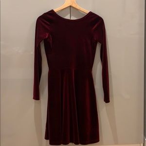 Red velvet dress